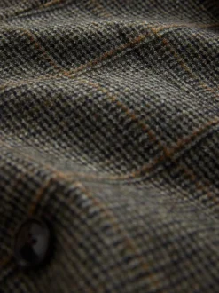Green Regular Fit Signature Abraham Moon 100% Wool Tweed Check Suit Jacket