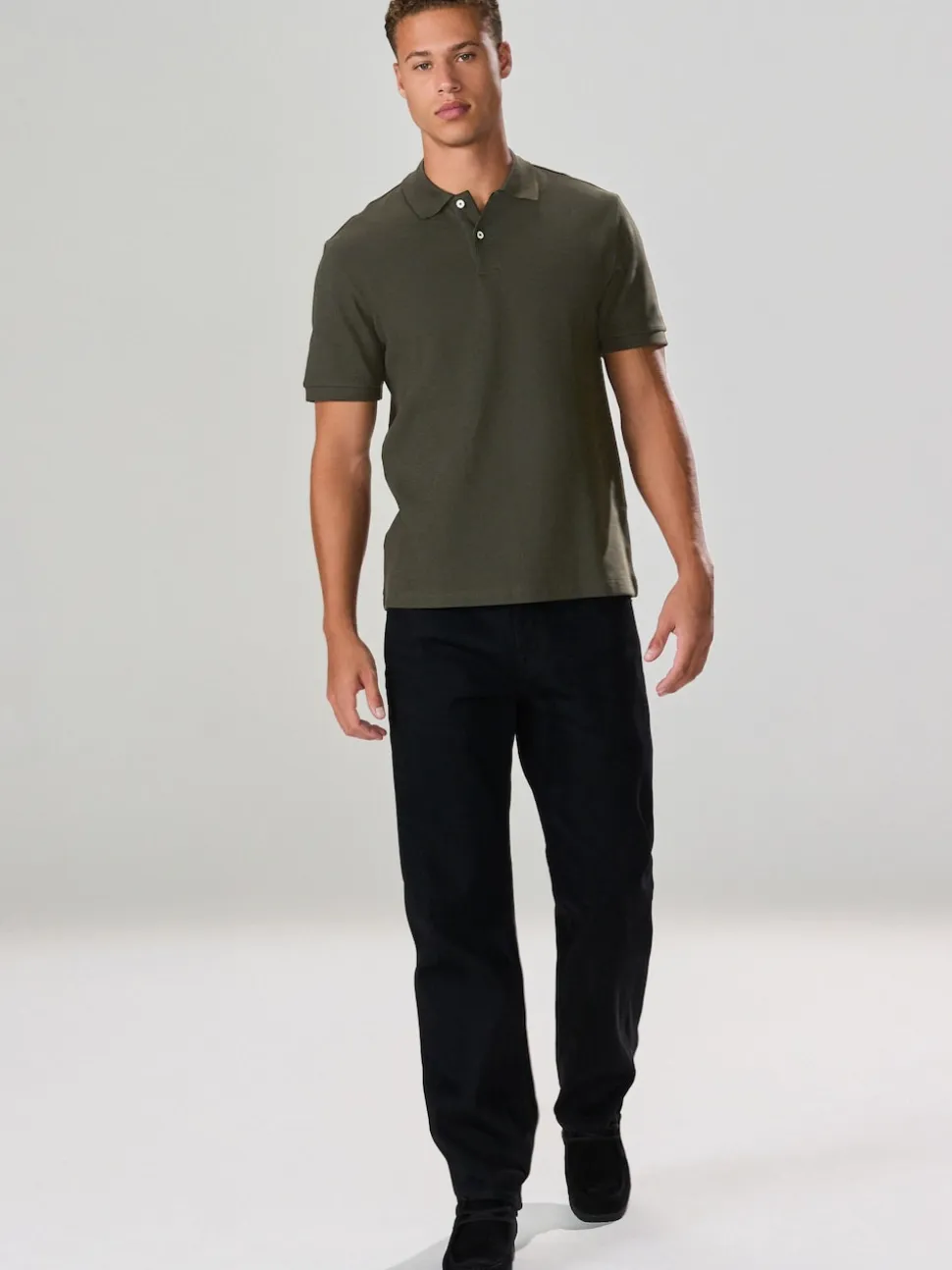 Green Regular Fit Textured Smart Polo Shirt