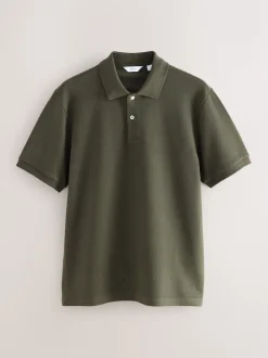 Green Regular Fit Textured Smart Polo Shirt