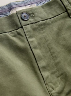 Green Regular Tapered Fit Stretch Chinos Trousers
