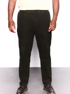 Green Relaxed Fit Corduroy Suit Trousers