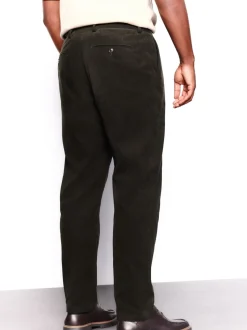 Green Relaxed Fit Corduroy Suit Trousers