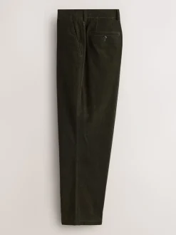 Green Relaxed Fit Corduroy Suit Trousers