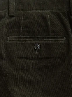 Green Relaxed Fit Corduroy Suit Trousers