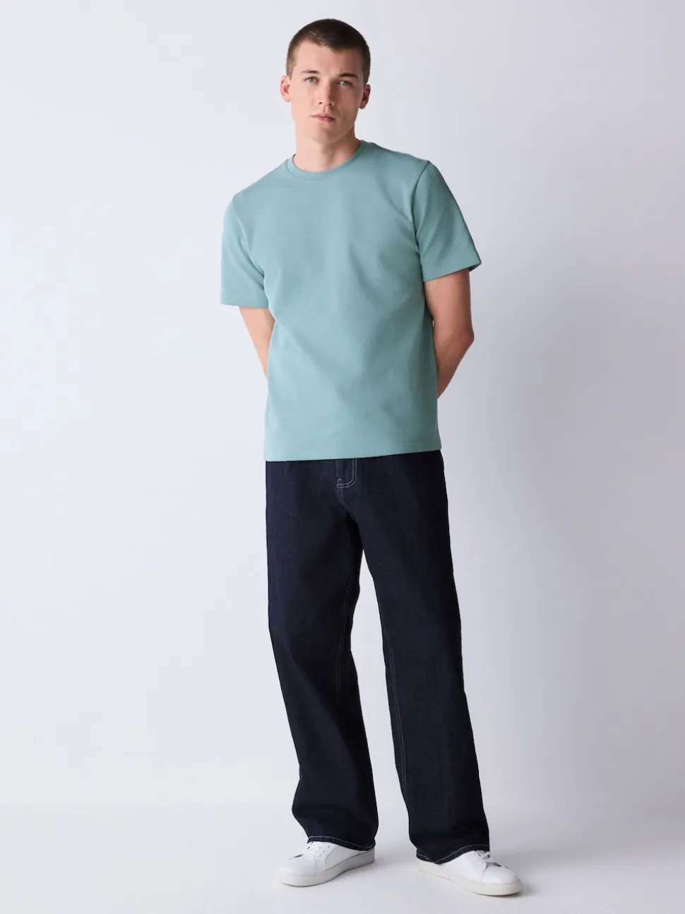 Green Sage Regular Fit Smart Soft Touch Heavyweight T-Shirt