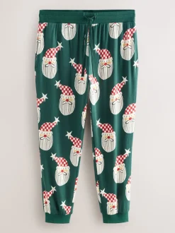 Green Santa Matching Family Christmas Pyjamas