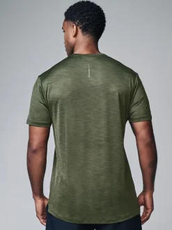Green Short Sleeve Tee Active Gym Training Top