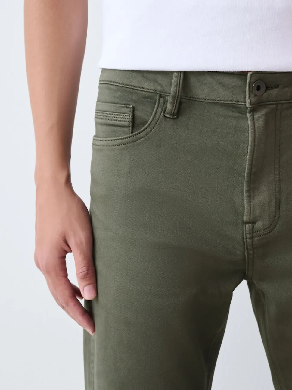 Green Slim Fit Comfort Stretch Jeans