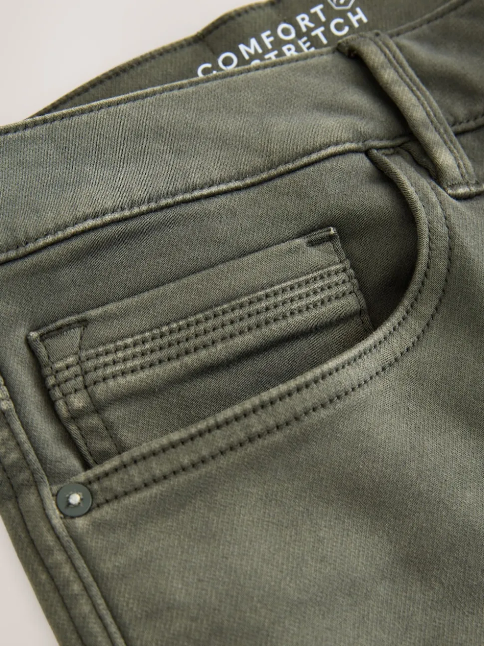 Green Slim Fit Comfort Stretch Jeans