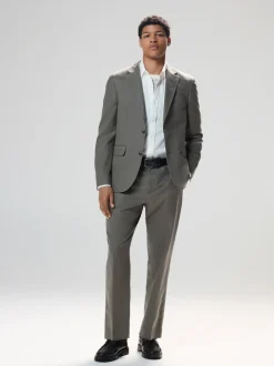 Green Slim Fit Cotton TENCEL™ Suit Jacket