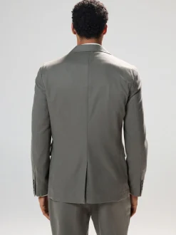 Green Slim Fit Cotton TENCEL™ Suit Jacket
