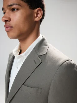 Green Slim Fit Cotton TENCEL™ Suit Jacket