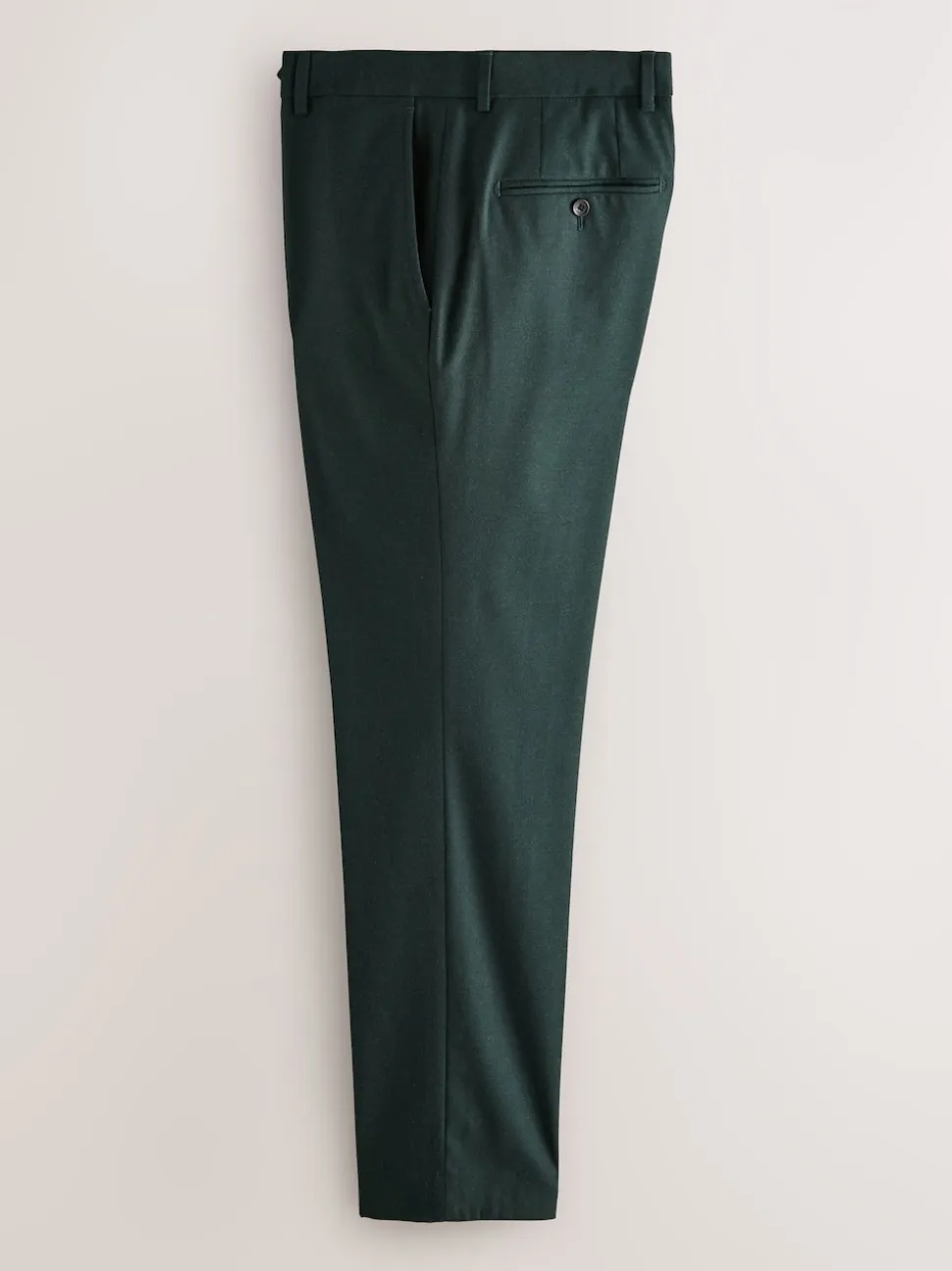 Green Slim Fit Flannel Suit Trousers
