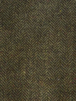 Green Slim Fit Herringbone Wool Blend Suit Jacket