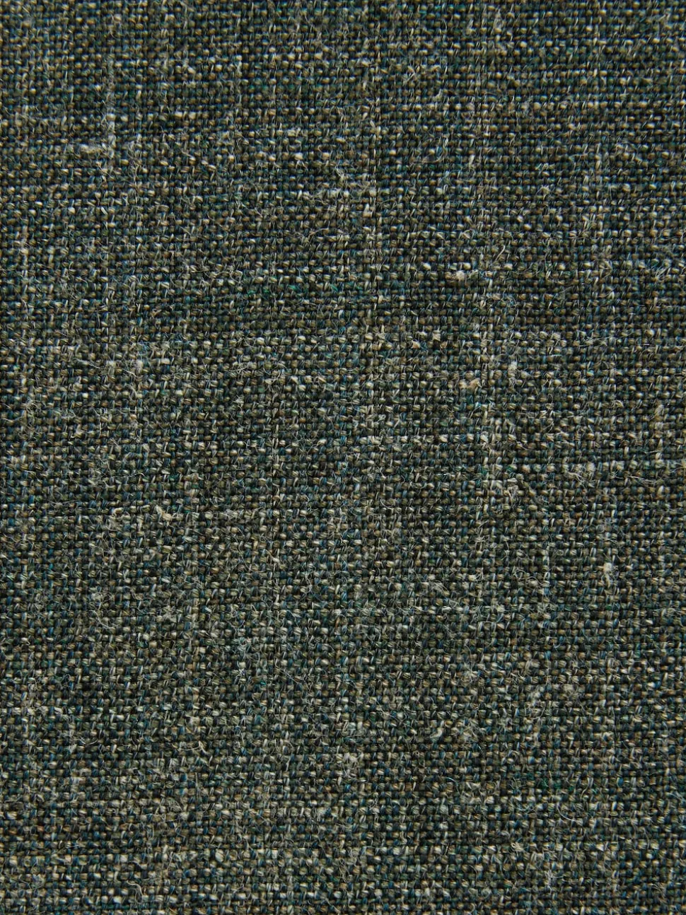 Green Slim Fit Nova Fides Italian Linen Blend Fabric Suit Jacket