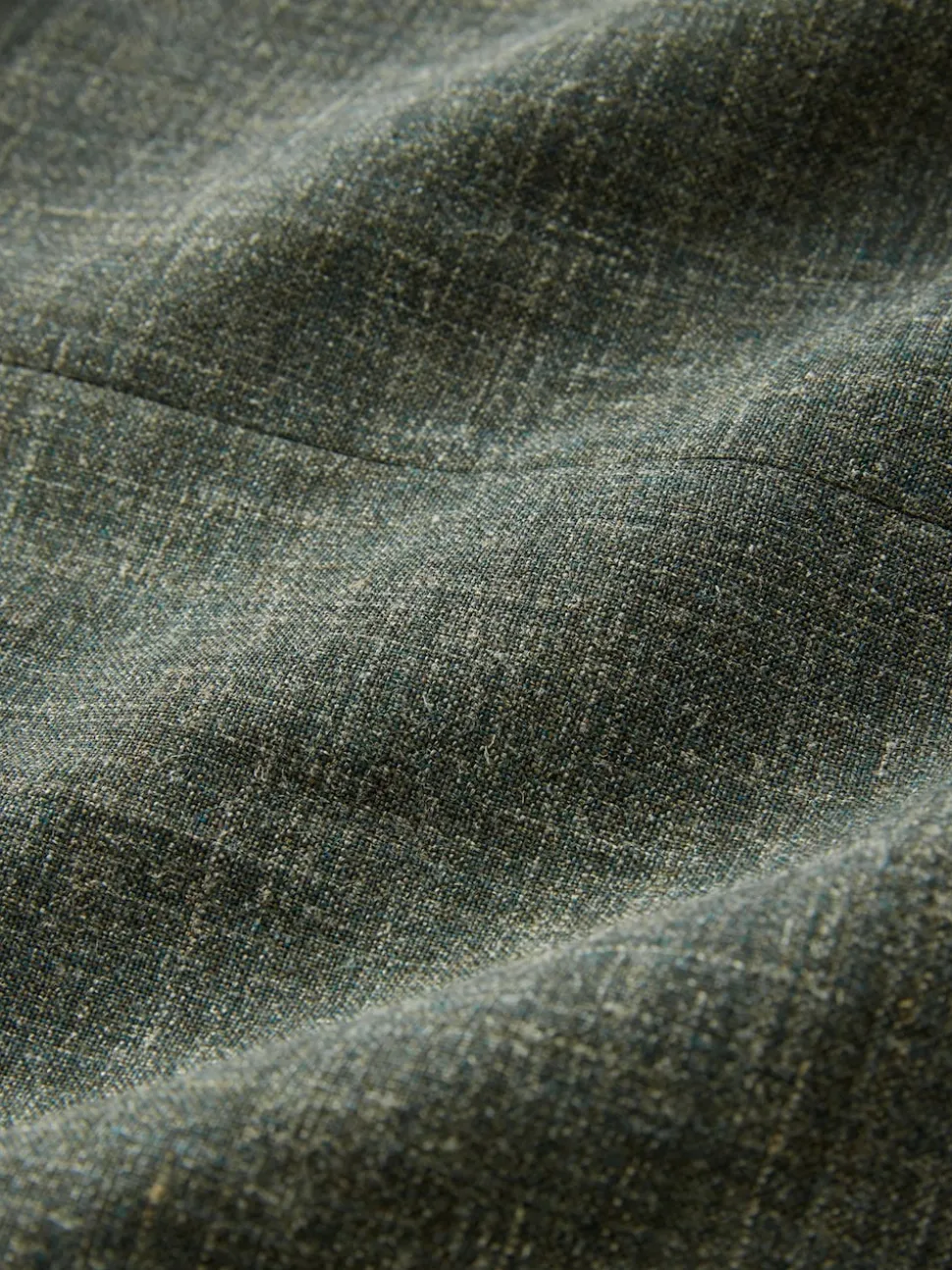 Green Slim Fit Nova Fides Italian Linen Blend Fabric Suit Jacket
