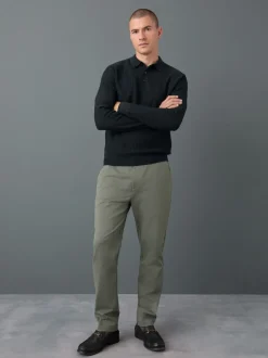 Green Slim Fit N.Premium Smart Cotton TENCEL™ Lyocell Blend Chinos With Comfort Waistband
