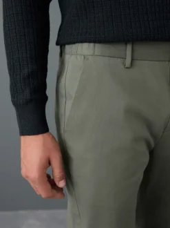 Green Slim Fit N.Premium Smart Cotton TENCEL™ Lyocell Blend Chinos With Comfort Waistband