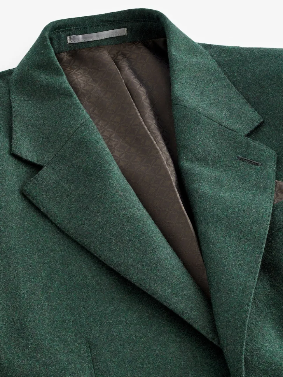 Green Slim Fit Signature Zignone Italian Wool Cashmere Blend Flannel Suit Jacket