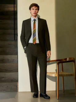 Green Slim Fit Slim Fit Motion Flex Wool Blend Suit Jacket