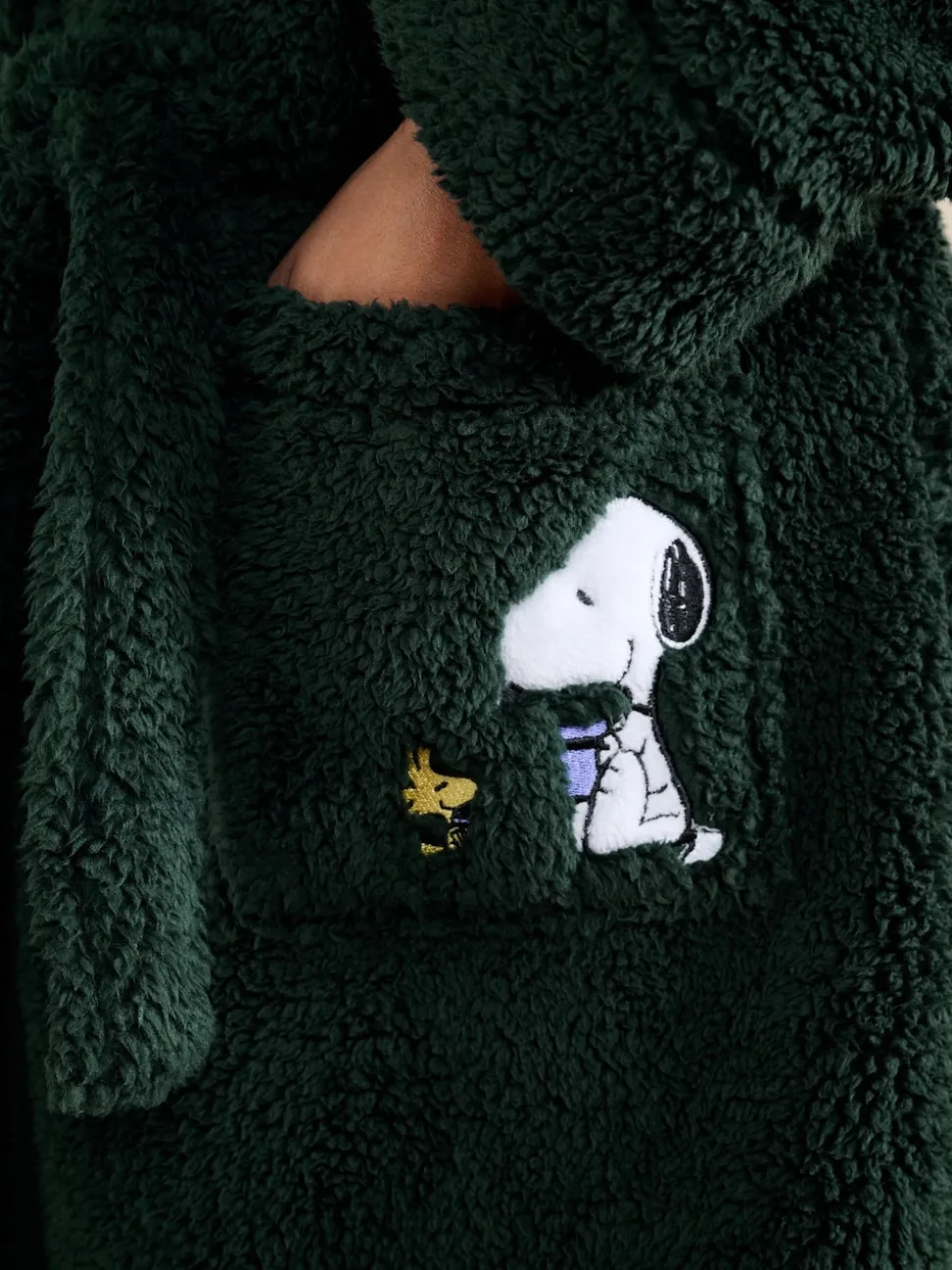 Green Snoopy Borg Dressing Gown