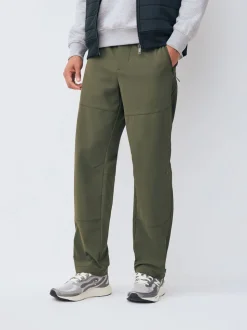 Green Straight Fit Cargo Trousers
