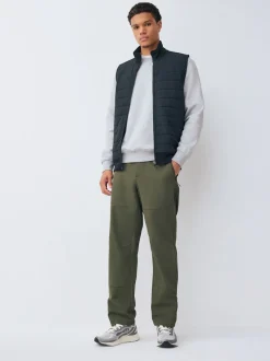 Green Straight Fit Cargo Trousers