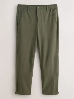 Green Straight Fit Cargo Trousers