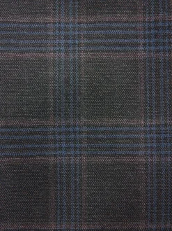 Green Trimmed Check Suit Waistcoat