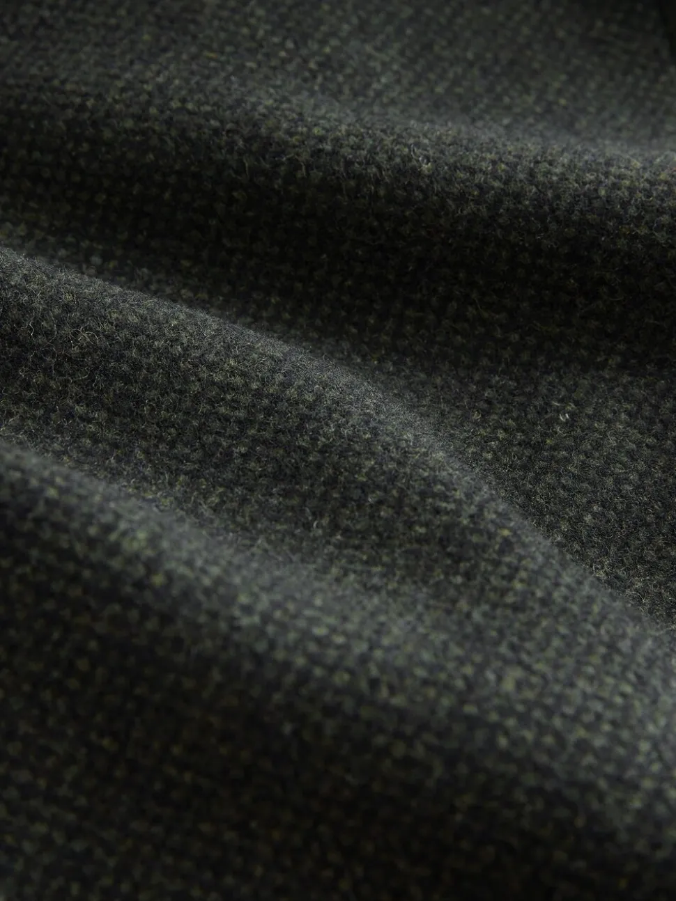 Green Wool Rich Epsom With Corduroy Trim Coat