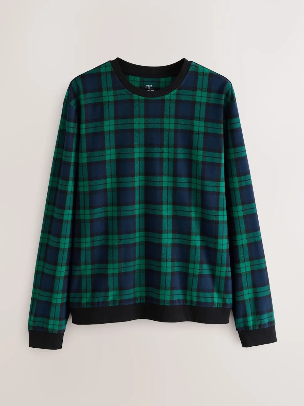 Green/Blue Check Motionflex Cosy Long Sleeve Cuffed Pyjamas Set