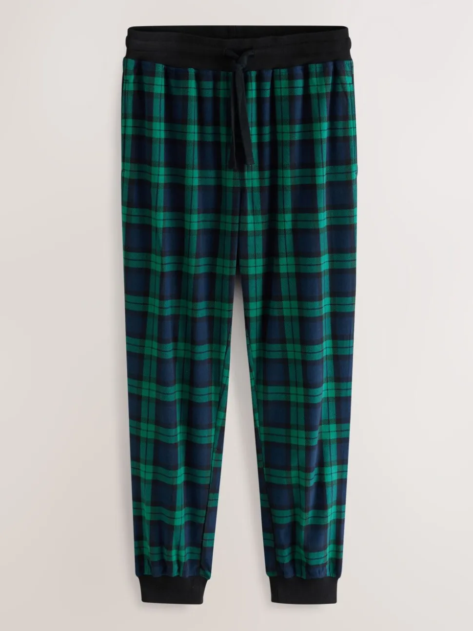 Green/Blue Check Motionflex Cosy Long Sleeve Cuffed Pyjamas Set