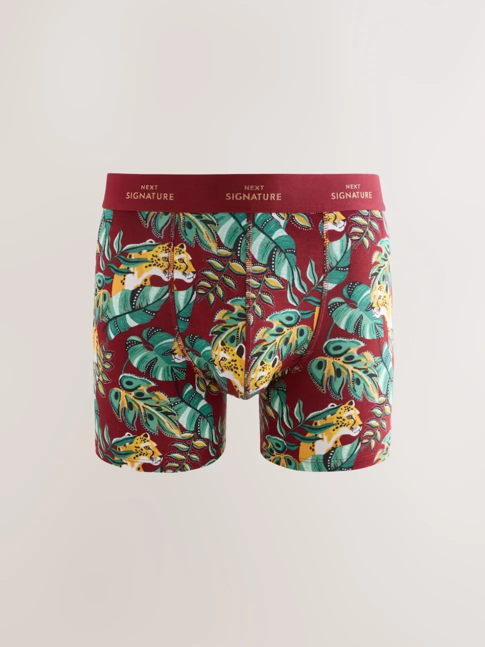 Green/Blue Leaf Animal Print Signature Cotton Rich Boxers 4 Pack
