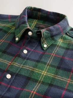 Green/Blue Signature Long Sleeve Check Shirt