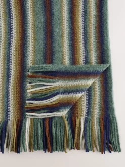 Green/Blue Stripe Knitted Scarf