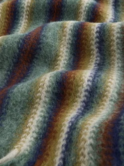 Green/Blue Stripe Knitted Scarf