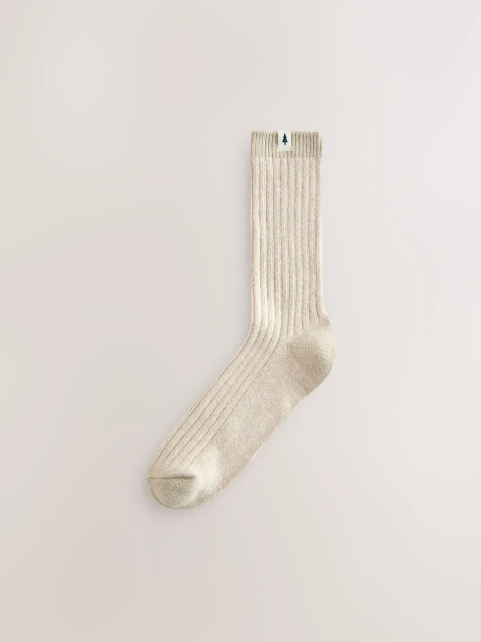 Green/Cream Twisted Matching Family Christmas Supersoft Socks 2 Pack