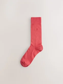 Green/Red/Blue 8 Pack Embroidered Lasting Fresh Socks