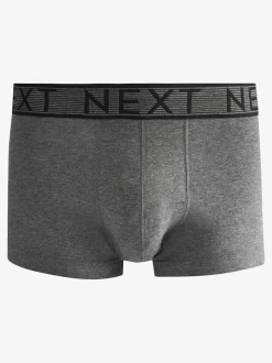 Grey 10 pack Cotton Rich Blend Hipsters Boxers