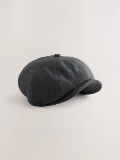 Grey Baker Boy Hat