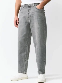 Grey Barrel Fit Vintage Wash Denim Jeans