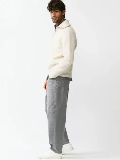 Grey Barrel Fit Vintage Wash Denim Jeans