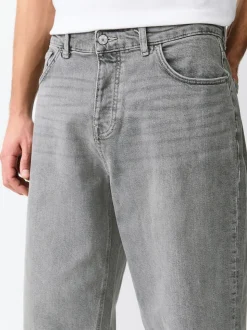 Grey Barrel Fit Vintage Wash Denim Jeans