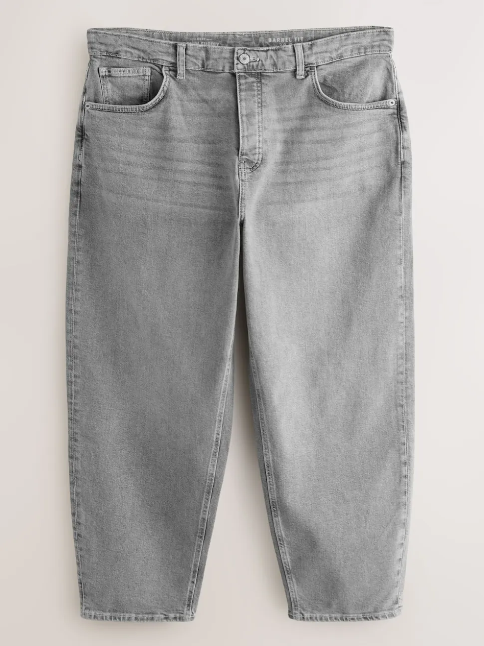 Grey Barrel Fit Vintage Wash Denim Jeans