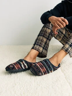 Grey Borg Patterned Slippers