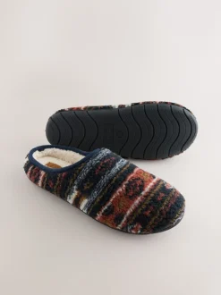 Grey Borg Patterned Slippers