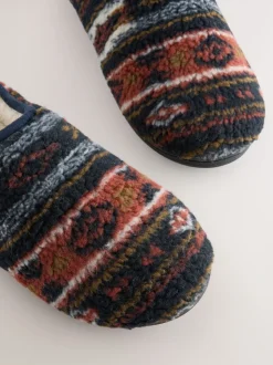 Grey Borg Patterned Slippers