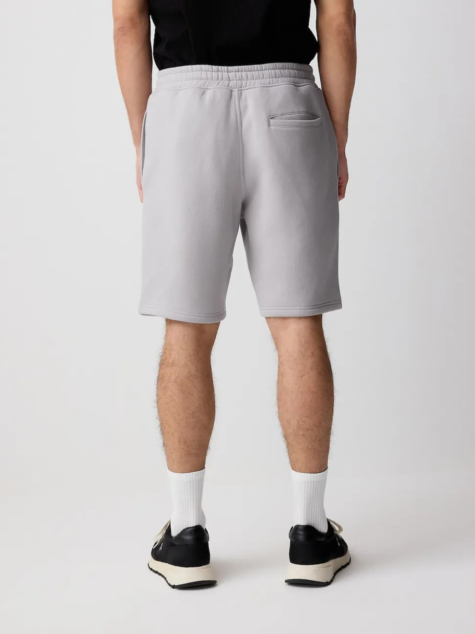 Grey Brushed Jersey Zip Pocket Shorts