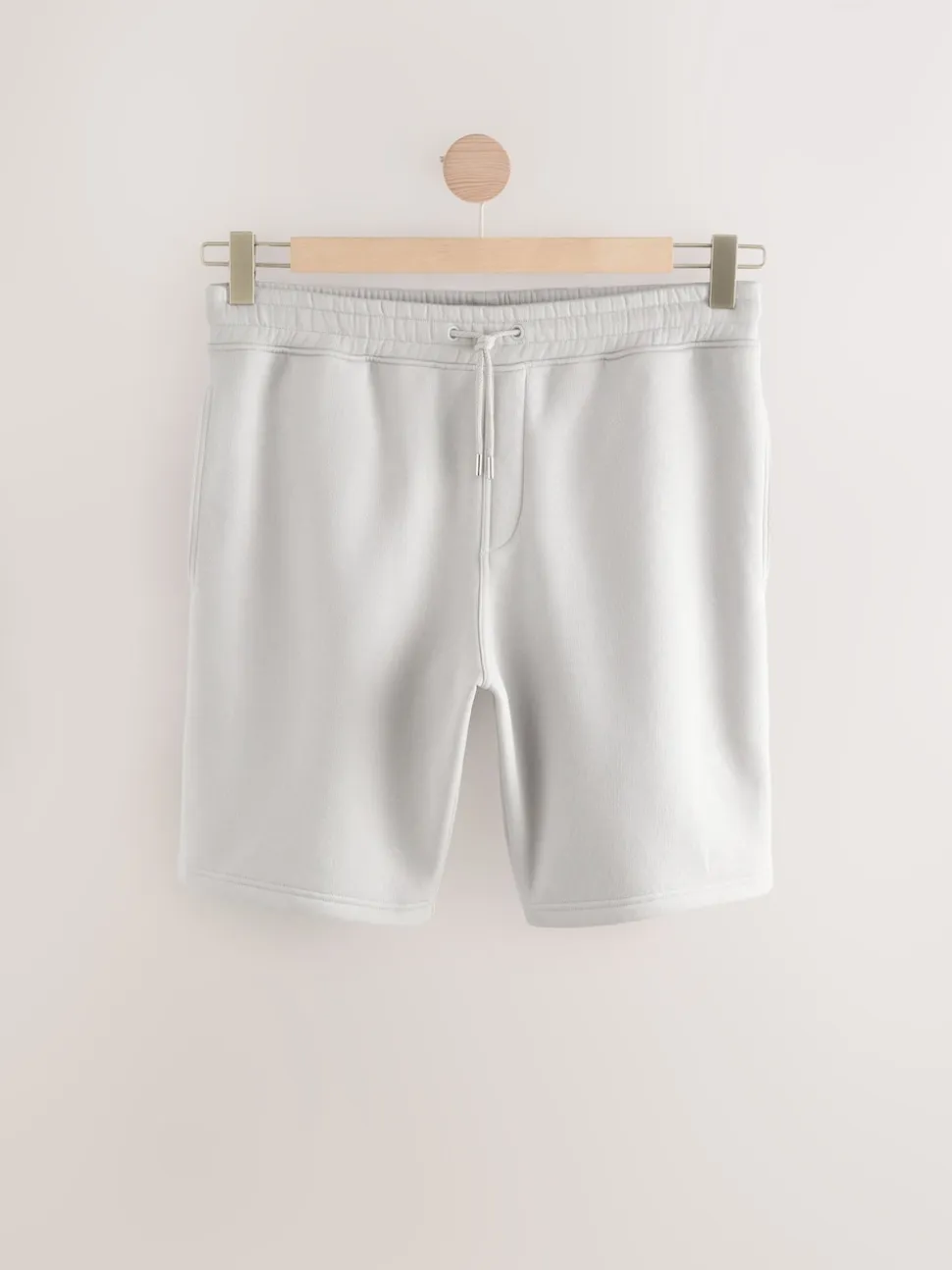 Grey Brushed Jersey Zip Pocket Shorts