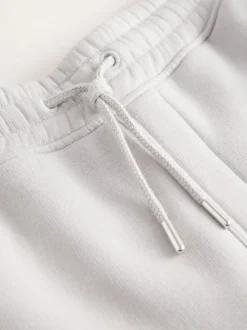 Grey Brushed Jersey Zip Pocket Shorts